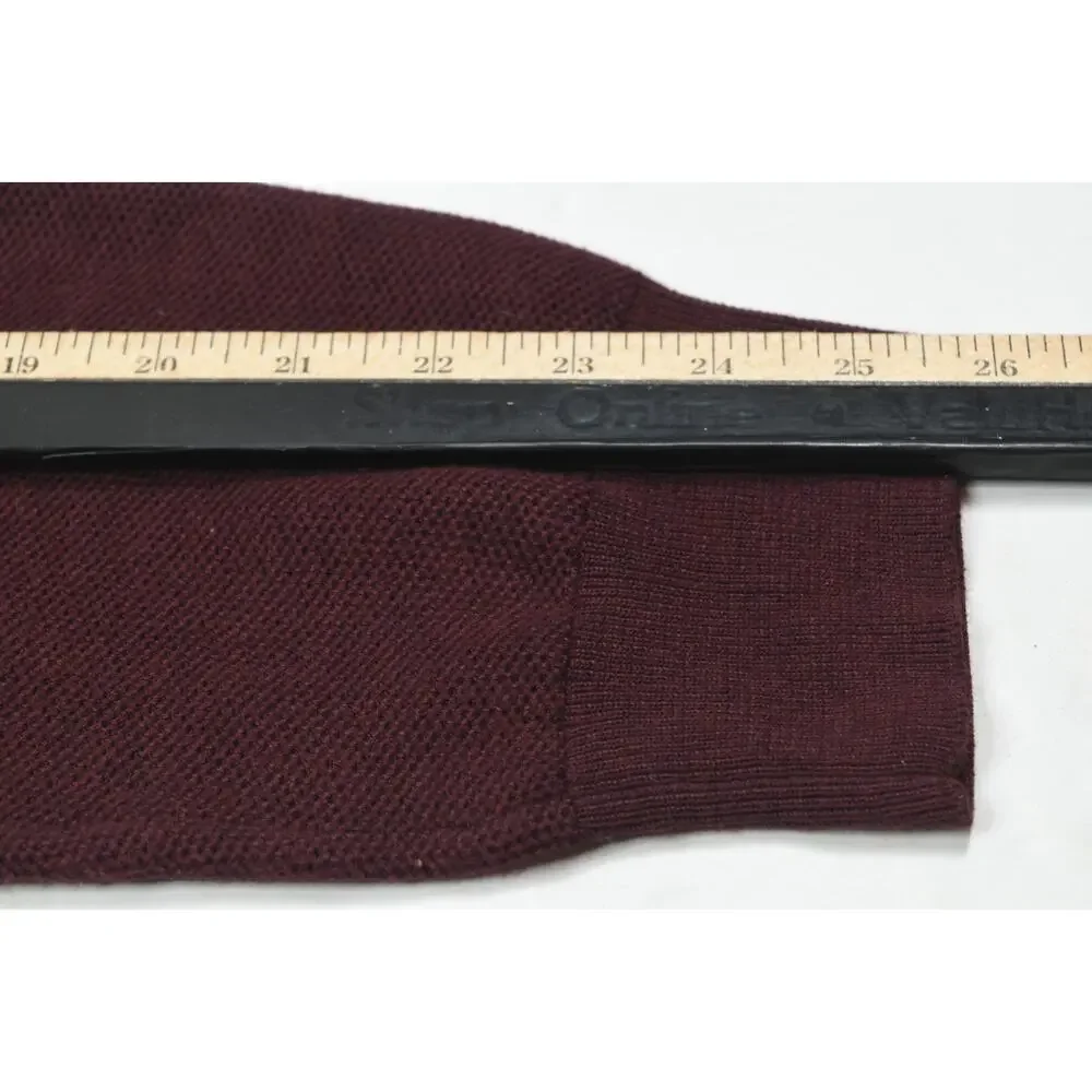 Polo Ralph Lauren 1/4 Zip Pullover Sweater Mens XL Maroon Long Sleeve Cotton